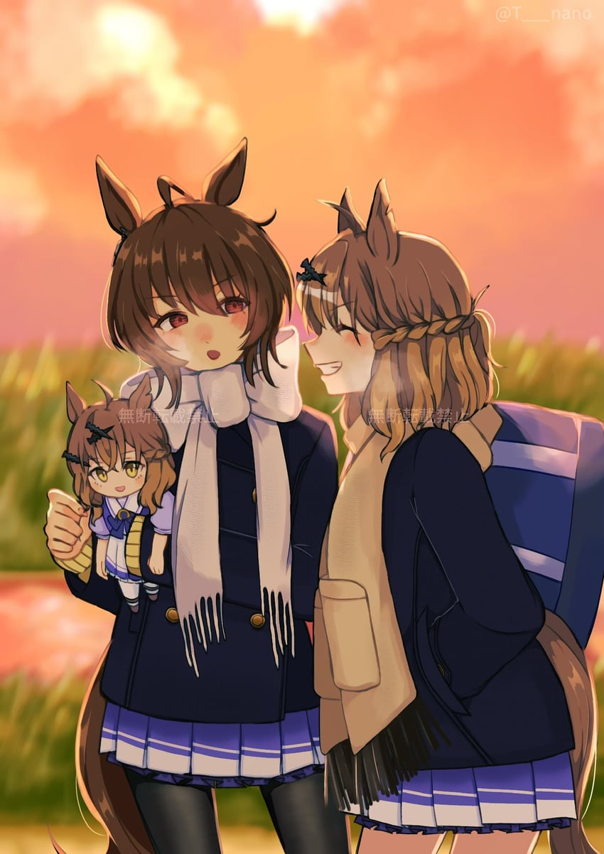 agnes tachyon and jungle pocket (umamusume) drawn by teru_(t_nano)