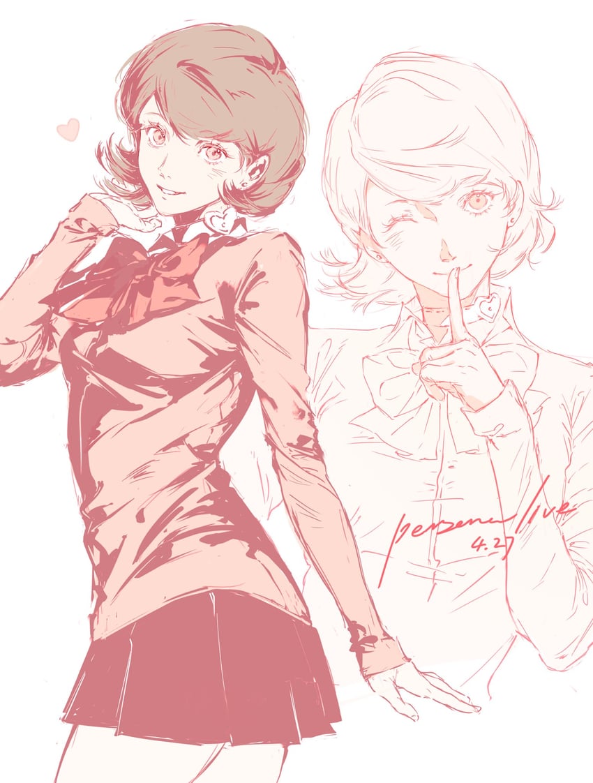 takeba yukari (persona and 1 more) drawn by jing_zhi_kaoxiang_yu_re_zhong