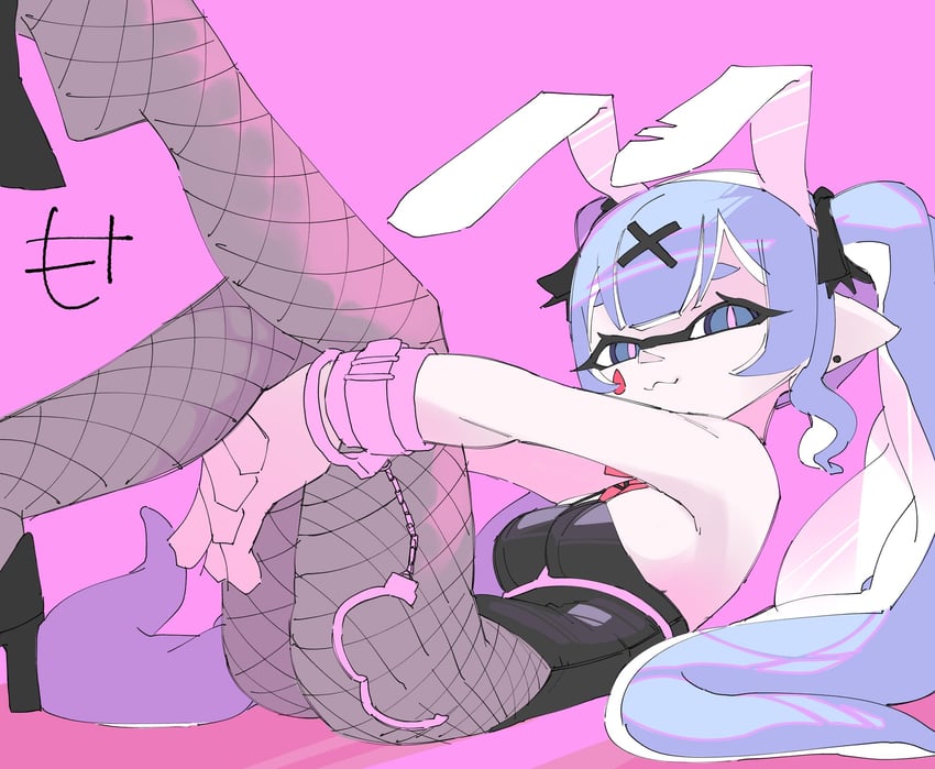 inkling player character and inkling girl (splatoon and 1 more) drawn by mocamocaink