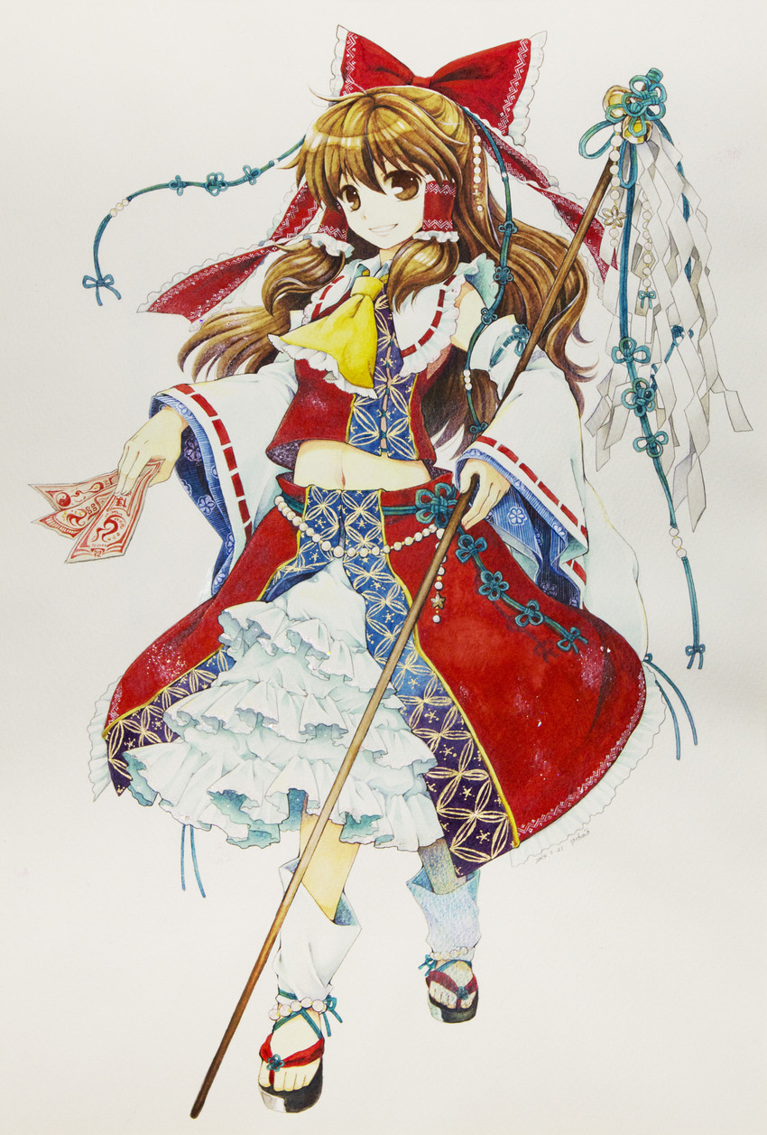 hakurei reimu (touhou) drawn by socha