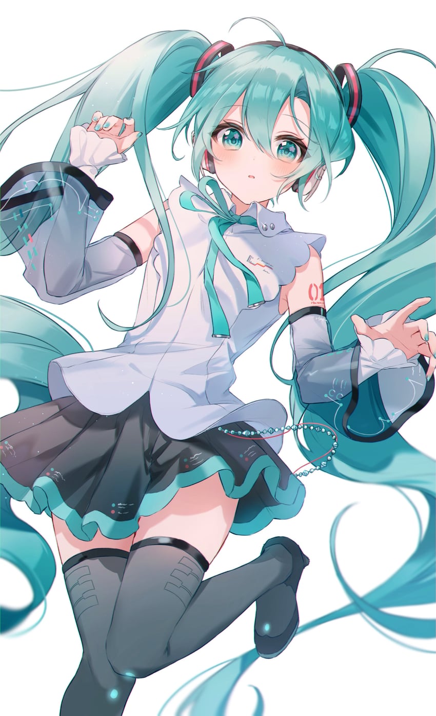 hatsune miku (vocaloid and 1 more) drawn by harutoto
