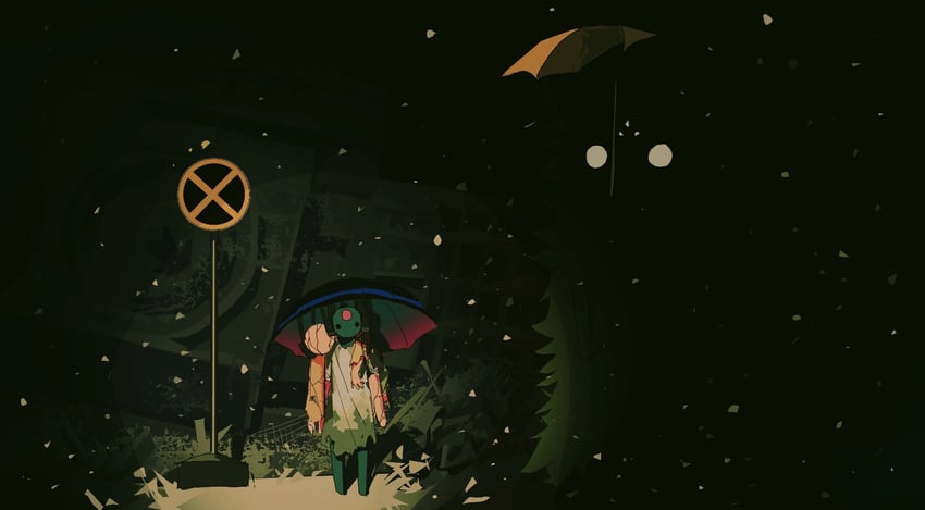 looks to the moon, five pebbles, and saint (tonari no totoro and 1 more) drawn by rice_candy