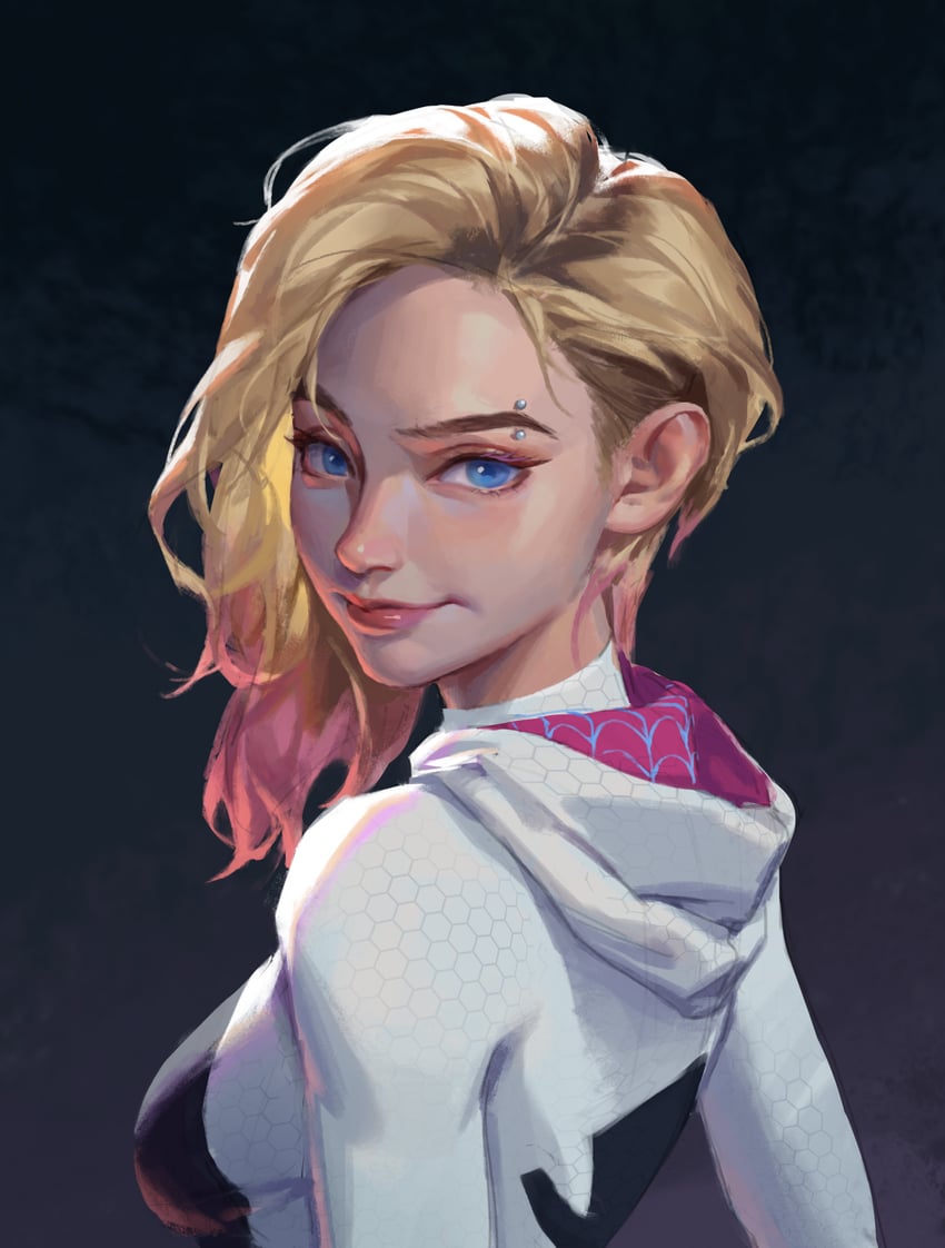 spider-gwen and gwen stacy (marvel and 3 more) drawn by liu2e3ing