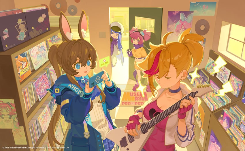 amiya, buro, marija, and rin (arknights and 1 more) drawn by favilia