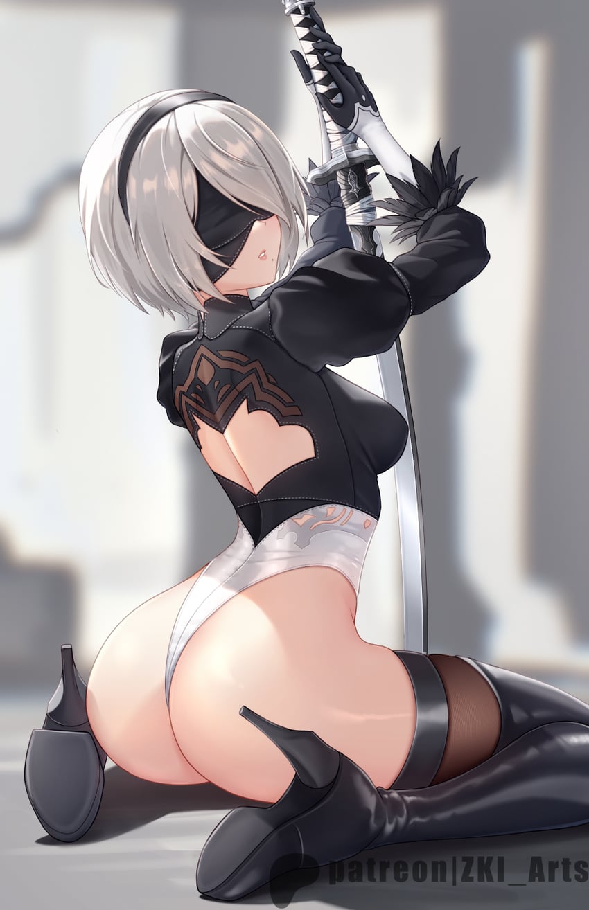 2b (nier and 1 more) drawn by z-ki