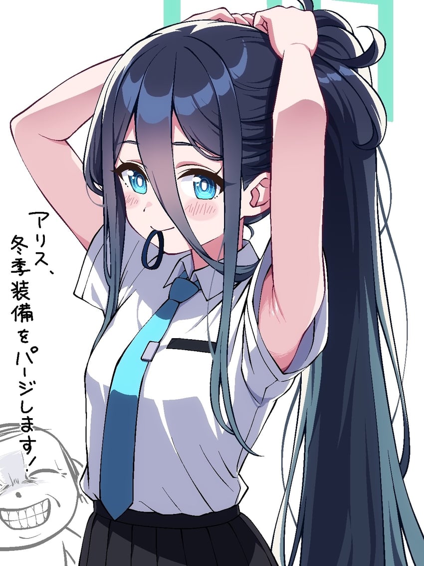 sensei, doodle sensei, and aris (blue archive) drawn by buta_(dhakaoat)