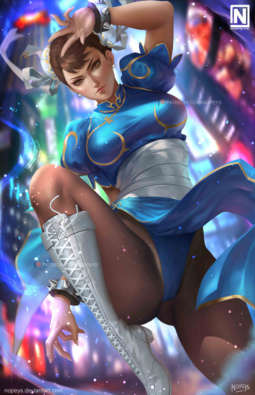 chun-li (street fighter) drawn by nopeys