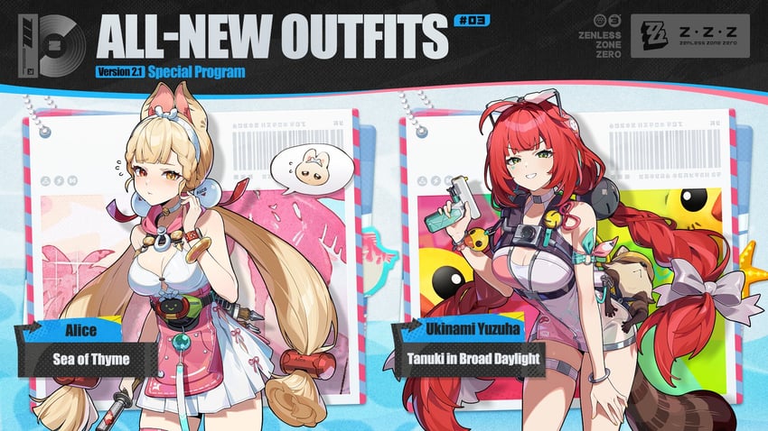 alice thymefield and ukinami yuzuha (zenless zone zero)