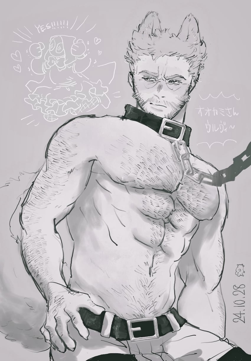 little red riding hood, wolverine, deadpool, and big bad wolf (marvel and 5 more) drawn by yuuutuhituji