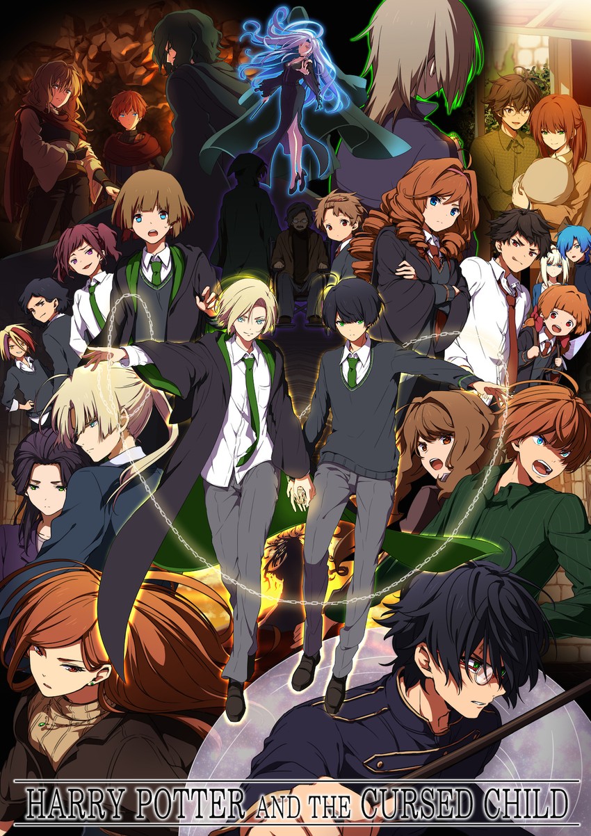 hermione granger, harry potter, ron weasley, draco malfoy, severus snape, and 19 more (wizarding world and 2 more) drawn by kapirusu
