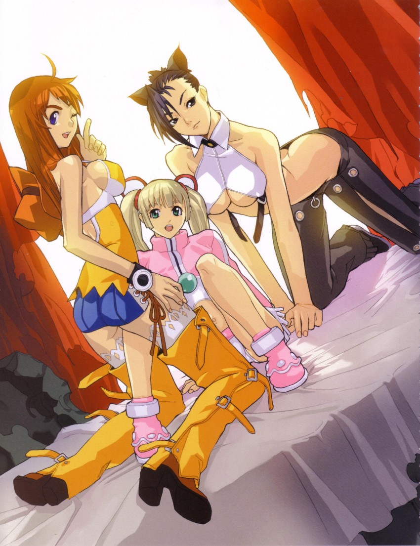meg, sei, and amy (bakuretsu tenshi) drawn by hakua_ugetsu