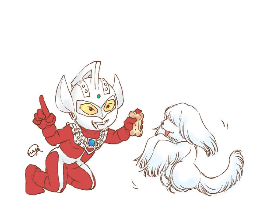 ultraman tarou and rabidog (ultra series and 1 more) drawn by inagi_ayane
