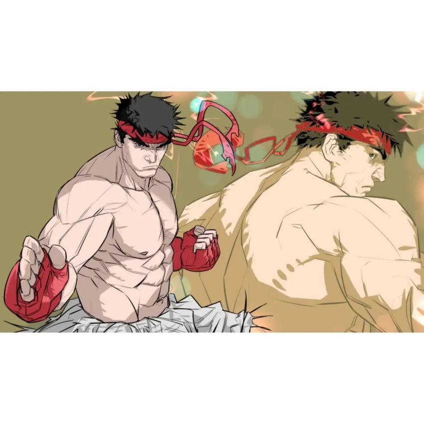 ryu (street fighter) drawn by liyamou