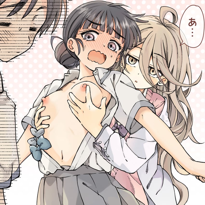 shikiya yumeko and basori tiara (make heroine ga oo sugiru!) drawn by fukaku-tei
