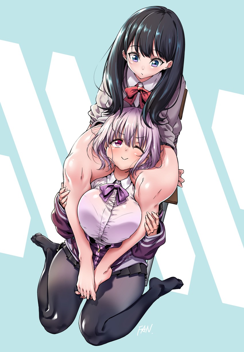 takarada rikka and shinjou akane (gridman universe and 1 more) drawn by f.w.zholic