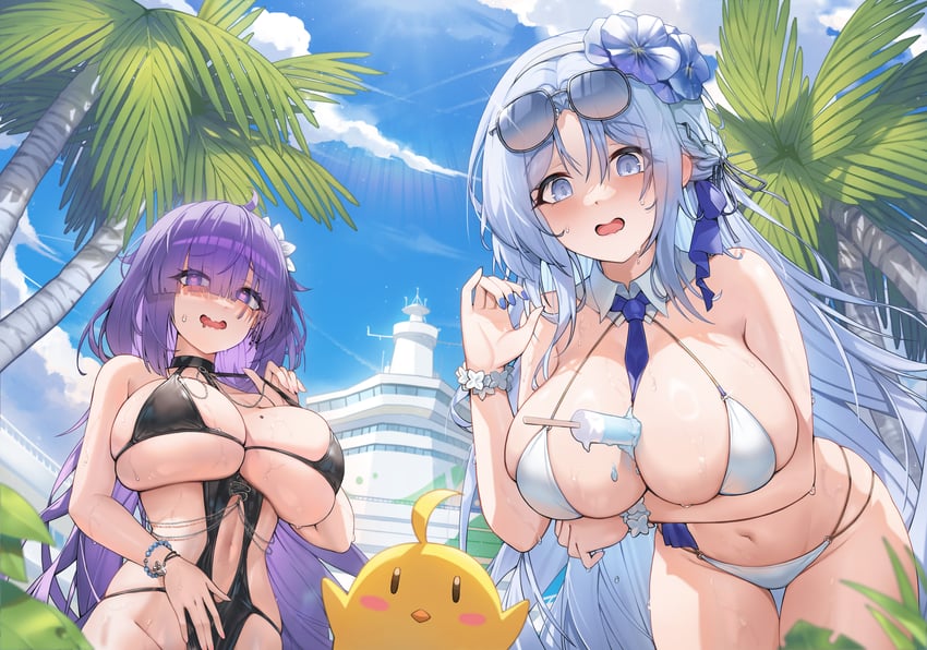 manjuu, alsace, and mogador (azur lane) drawn by morung