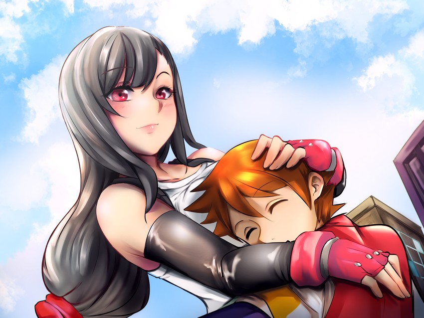 tifa lockhart and christopher thorndyke (final fantasy and 3 more) drawn by dvdraw