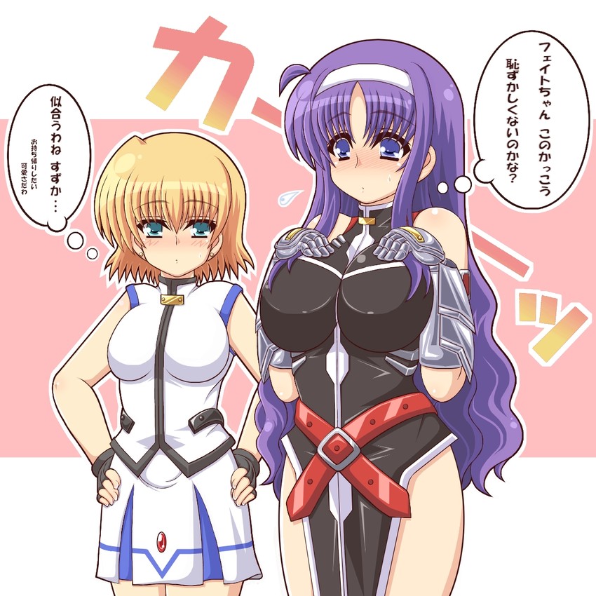 fate testarossa, takamachi nanoha, arisa bunnings, and tsukimura suzuka (lyrical nanoha and 1 more) drawn by kano-0724