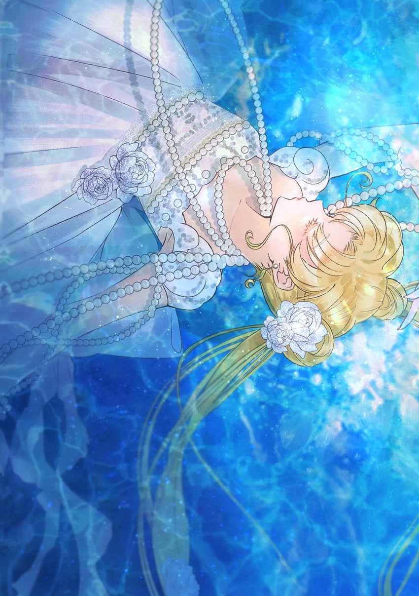 tsukino usagi and princess serenity (bishoujo senshi sailor moon) drawn by anxflower