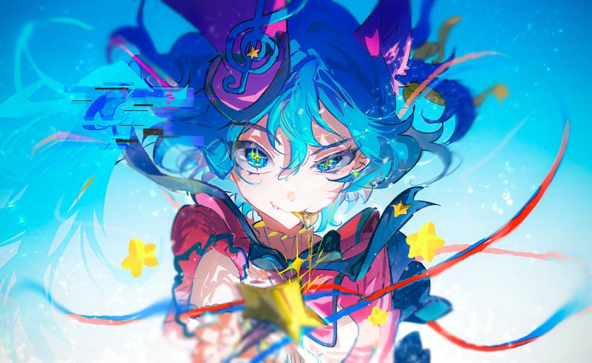 hatsune miku and wonderlands x showtime miku (vocaloid and 1 more) drawn by matofu