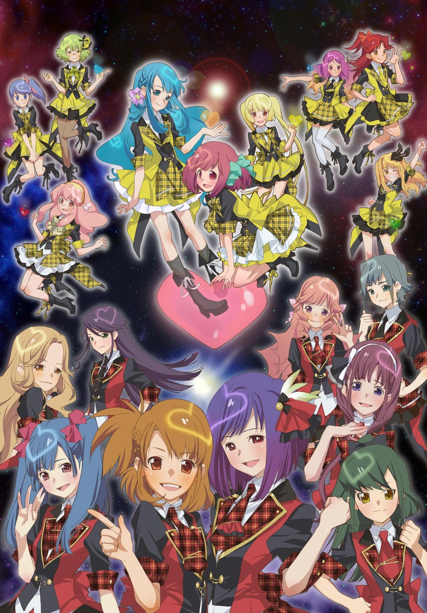 sono chieri, motomiya nagisa, shinonome sonata, shinonome kanata, ichijou yuuka, and 13 more (akb0048) drawn by ebata_risa