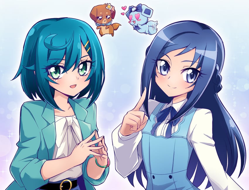 hishikawa rikka, fuwa kokone, pam-pam, and rakeru (precure and 2 more) drawn by usoco