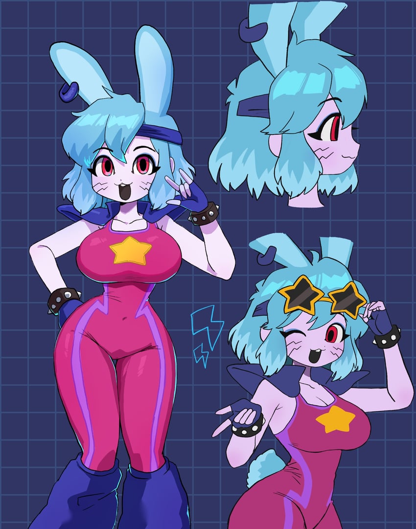 glamrock bonnie (five nights at freddy's and 1 more) drawn by minami_(mnm-kyk)