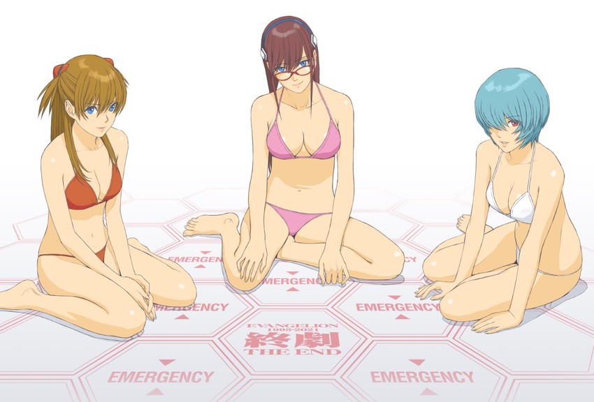 souryuu asuka langley, ayanami rei, and makinami mari illustrious (neon genesis evangelion and 2 more) drawn by watanabe_yasuaki
