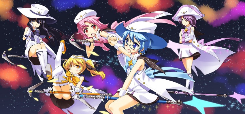 subaru, hikaru, itsuki, aoi, and nanako (houkago no pleiades) drawn by shinozuka_atsuto