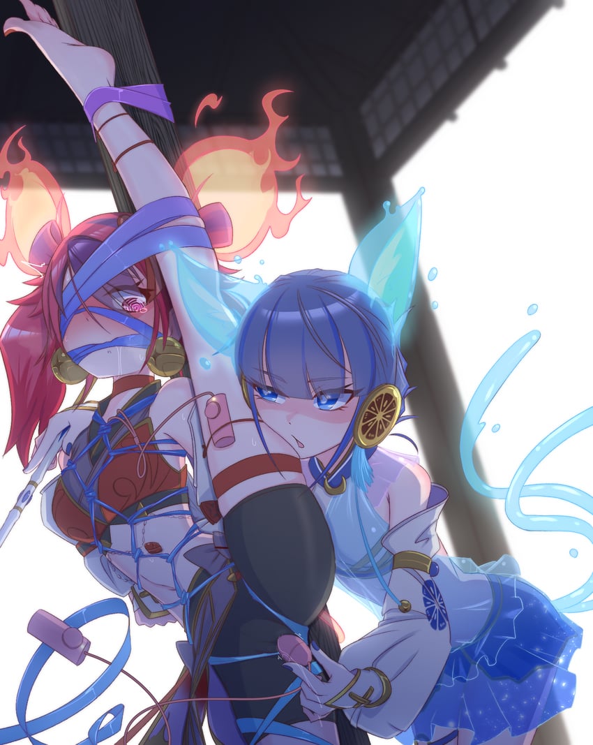 ni-ni the mirror mikanko and ha-re the sword mikanko (yu-gi-oh!) drawn by menou_74