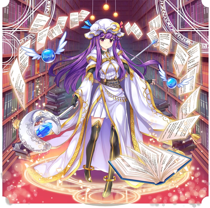patchouli knowledge (touhou and 1 more) drawn by rotte_(1109)