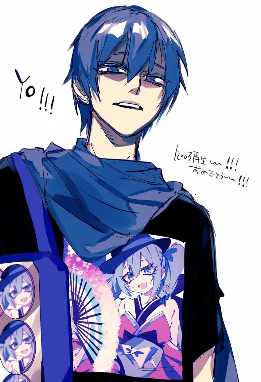 hatsune miku and kaito (vocaloid and 1 more) drawn by wl6yugi8go1