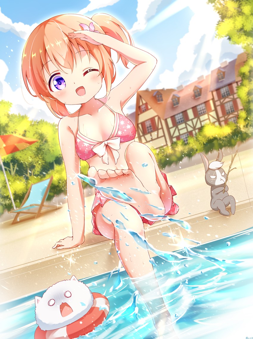 hoto cocoa, tippy, and wild geese (gochuumon wa usagi desu ka?) drawn by painter-lhb
