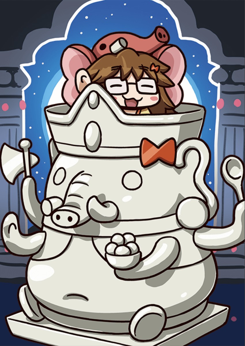 jinako carigiri, ganesha, and great stone statue god (fate and 1 more) drawn by riyo_(lyomsnpmp)