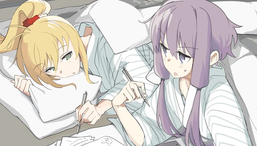 yuzuki yukari and tsurumaki maki (vocaloid and 1 more) drawn by yokosimap
