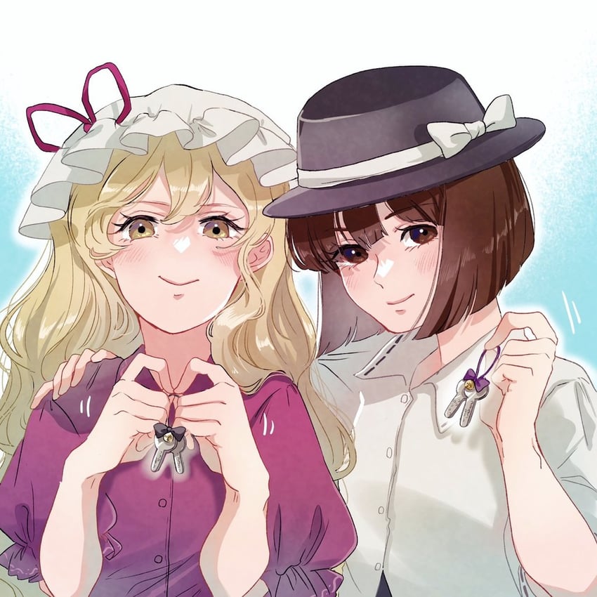 usami renko and maribel hearn (touhou and 1 more) drawn by mokoiscat