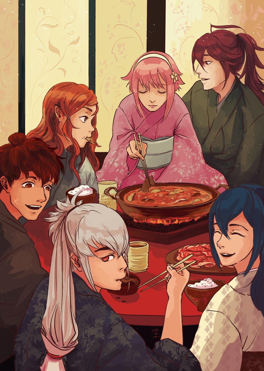 takumi, sakura, hana, oboro, subaki, and 1 more (fire emblem and 1 more)