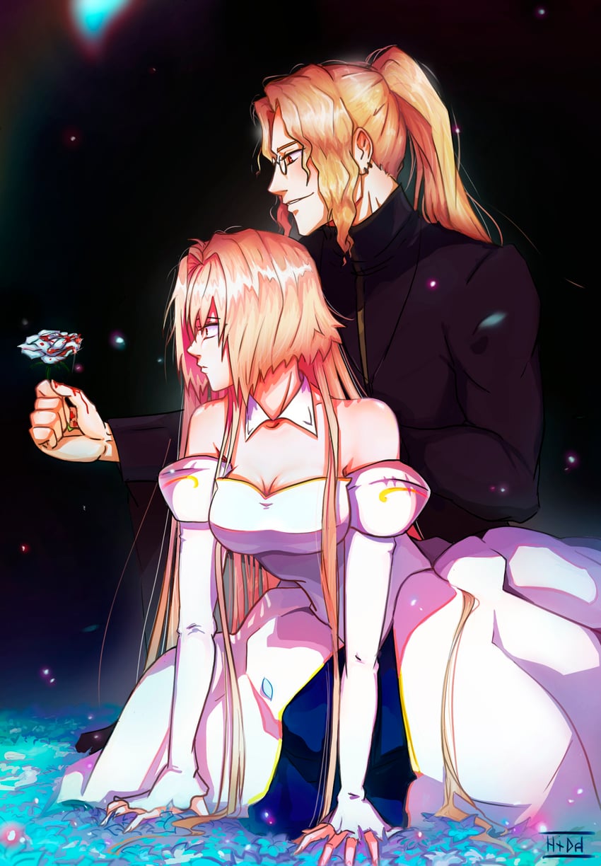 arcueid brunestud, archetype earth, and michael roa valdamjong (tsukihime) drawn by hidaboland