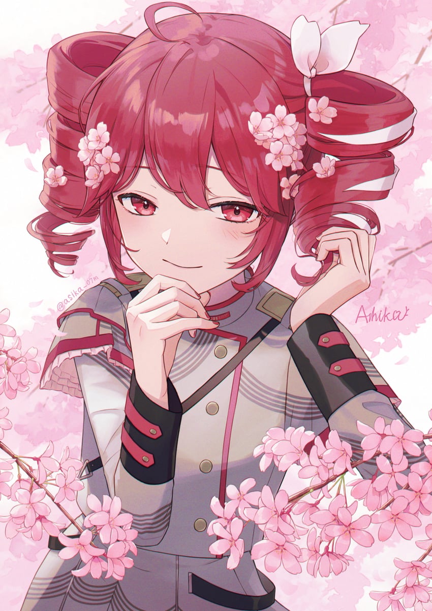 kasane teto and sakura teto (utau and 1 more) drawn by ashika_(yftcc948)
