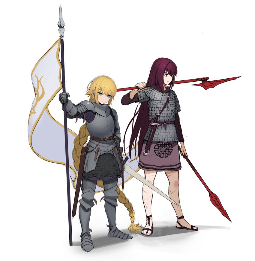 scathach and jeanne d'arc (fate and 1 more) drawn by jason_kim