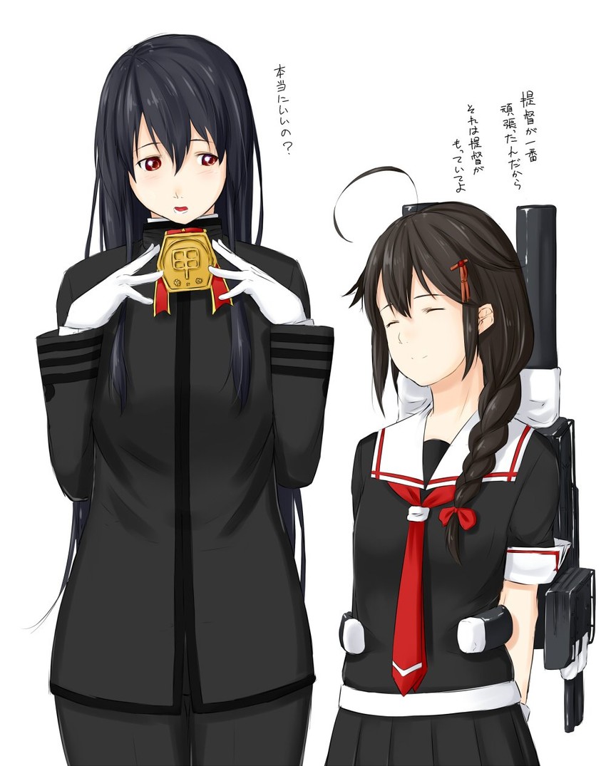 shigure, female admiral, and tatebayashi sakurako (kantai collection) drawn by niwatazumi
