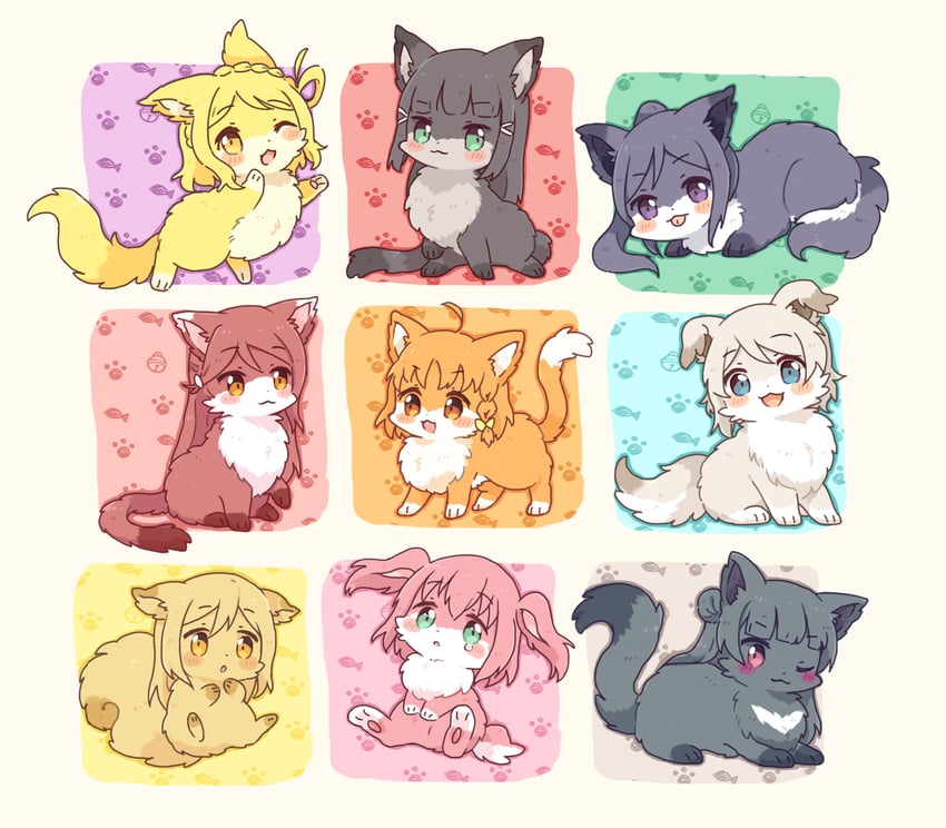 watanabe you, tsushima yoshiko, sakurauchi riko, takami chika, matsuura kanan, and 4 more (love live! and 1 more) drawn by nako_(user_wnnm5534)