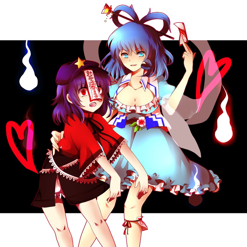 kaku seiga and miyako yoshika (touhou) drawn by kuroi_paseri