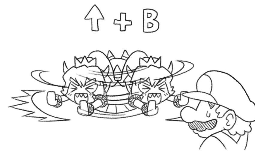 mario and bowsette (mario and 2 more) drawn by ayyk92