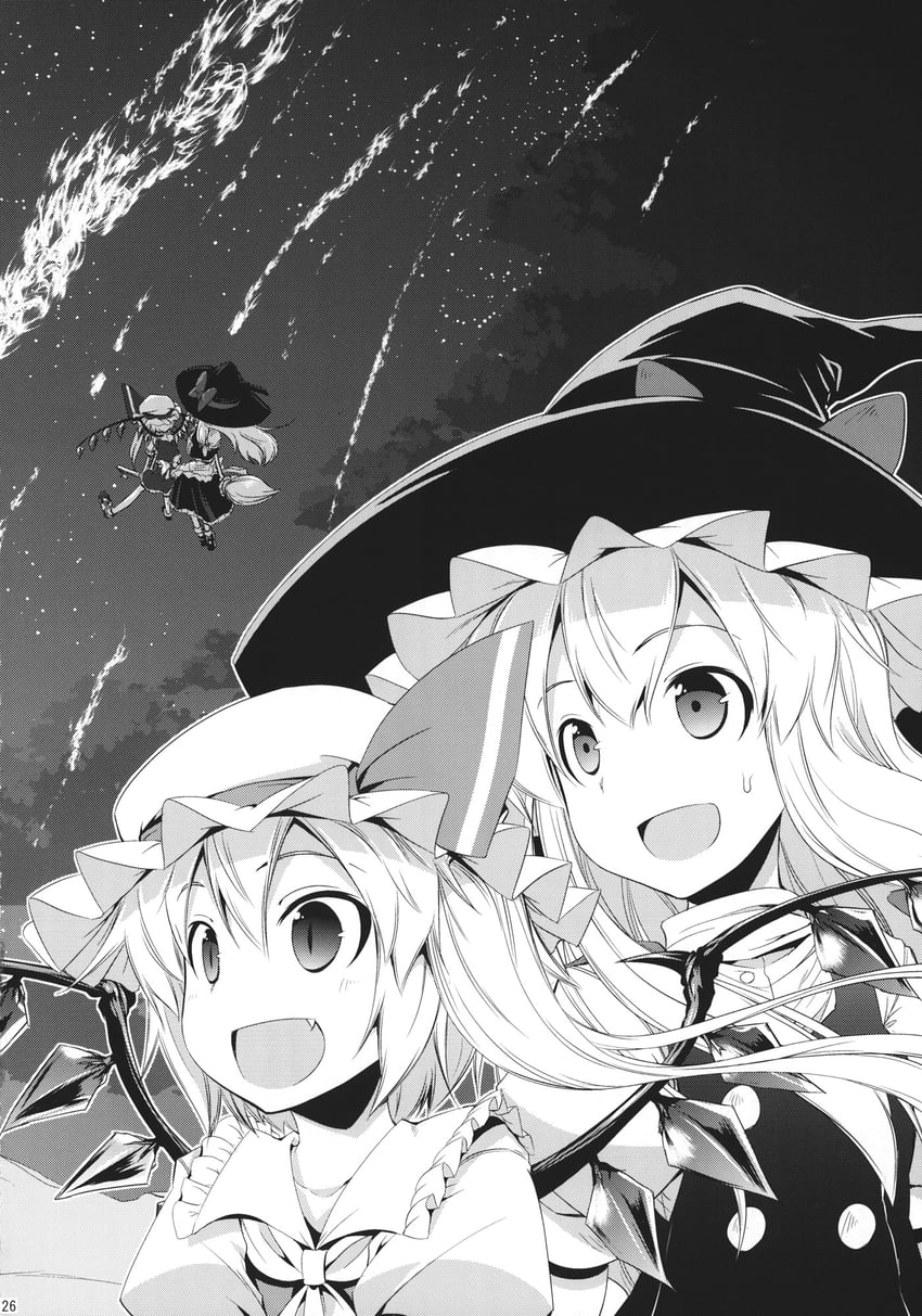 kirisame marisa and flandre scarlet (touhou) drawn by aozora_market
