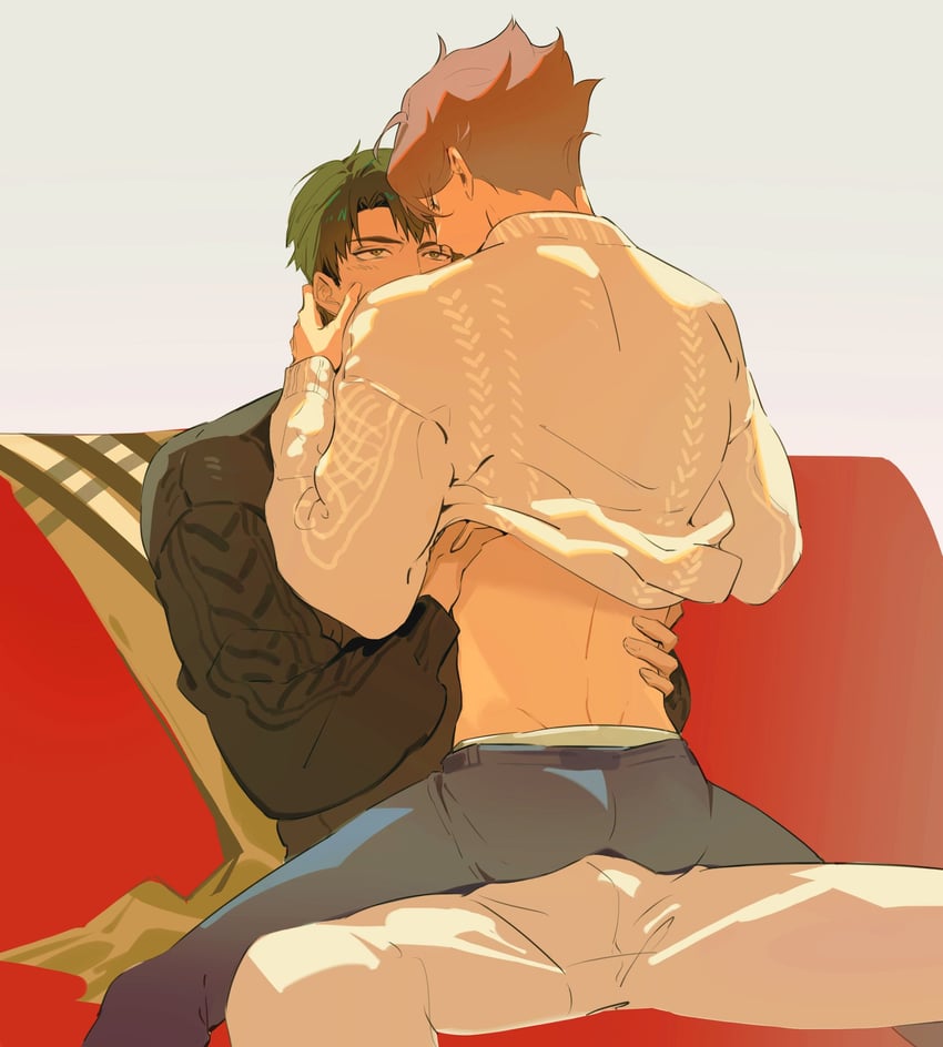 oikawa tooru and ushijima wakatoshi (haikyuu!!) drawn by fandangyu
