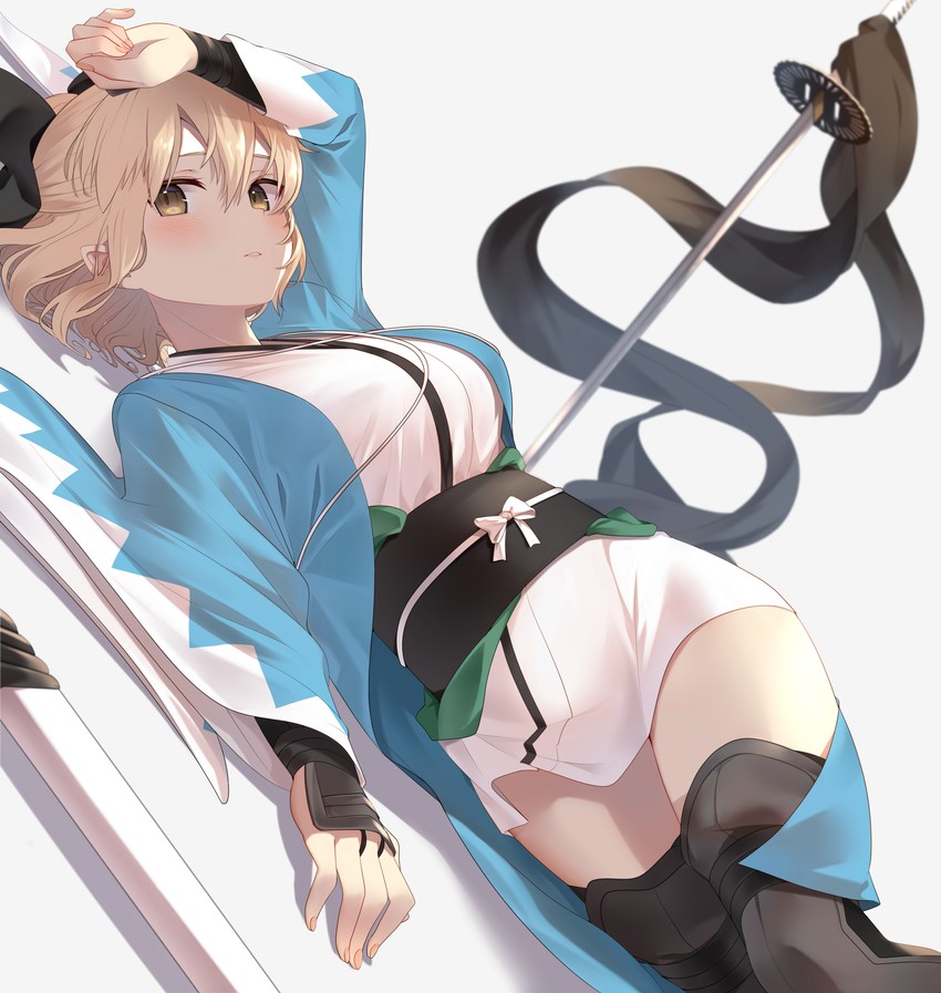 okita souji (fate and 2 more) drawn by jun_(aousa0328)