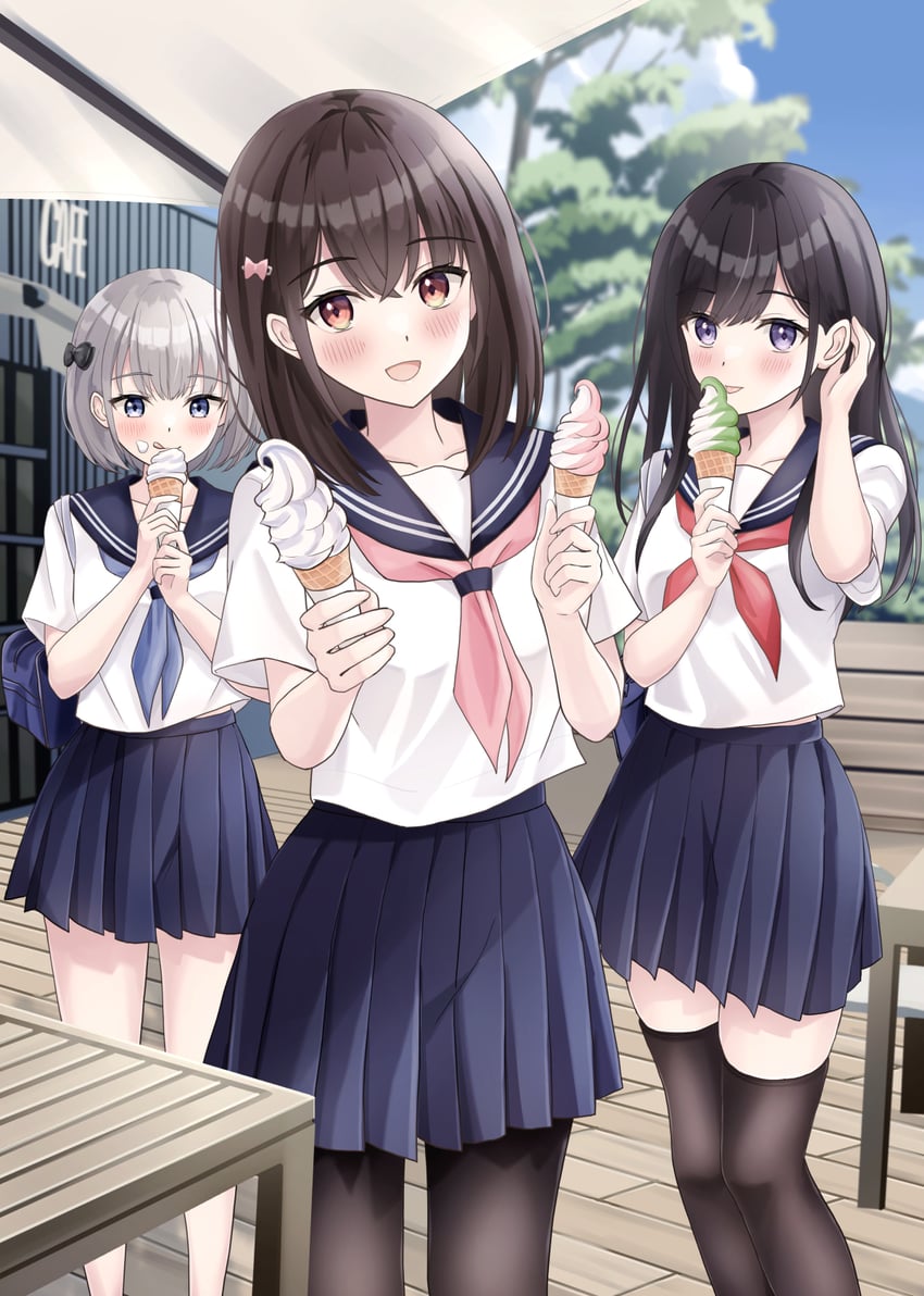 harumiya saki and fuyuno tsubaki (original) drawn by yukimaru217
