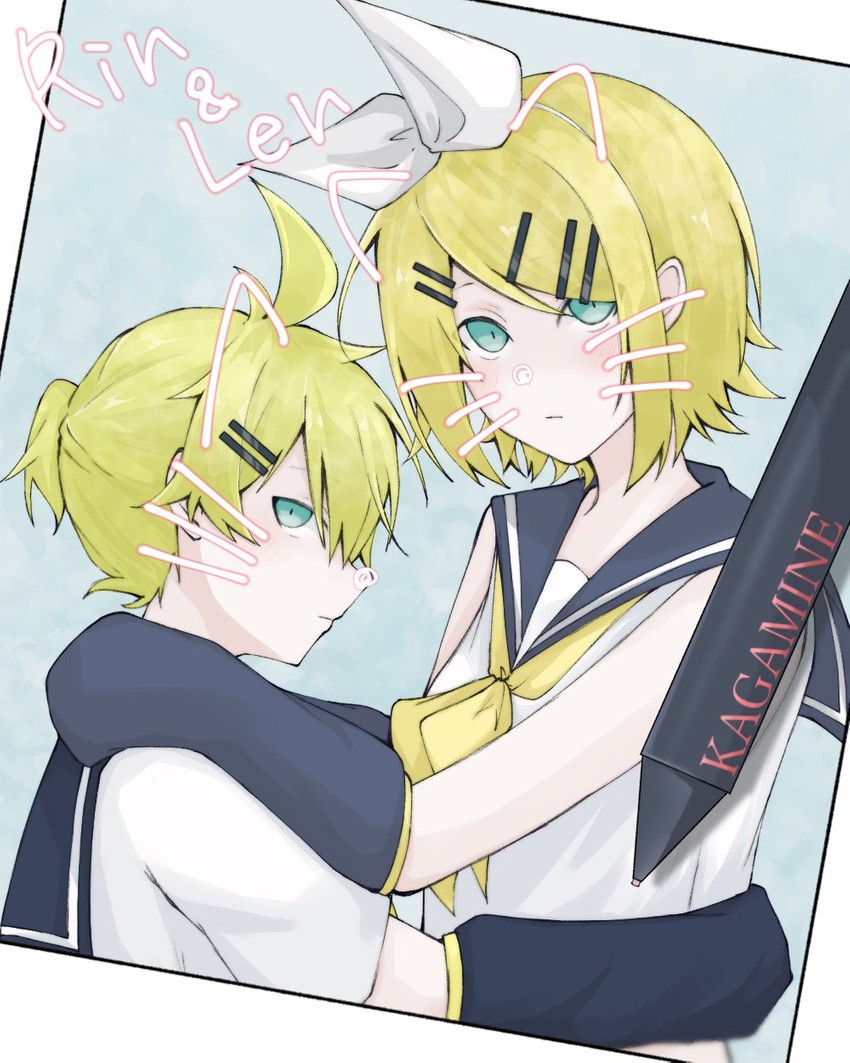 kagamine rin and kagamine len (vocaloid) drawn by yuzukun_17