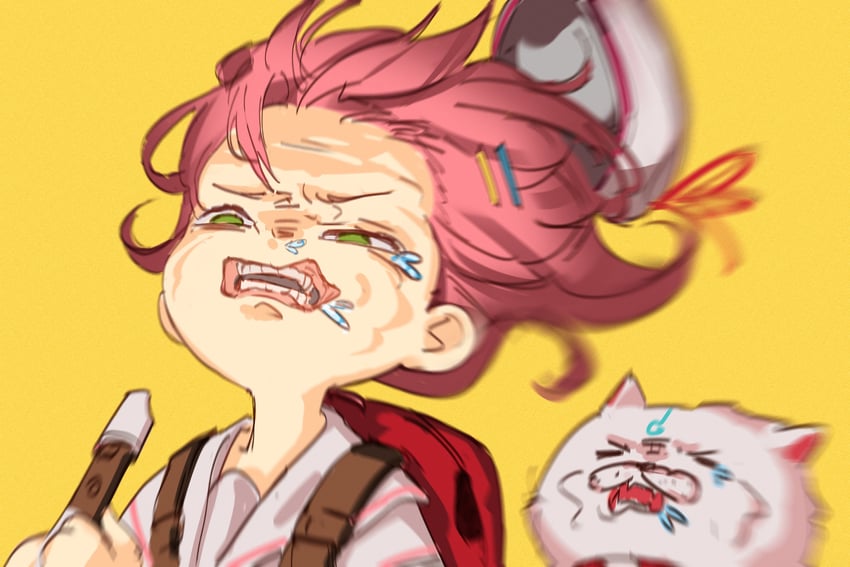 sakura miko and 35p (hololive and 2 more) drawn by hyde_(tabakko)